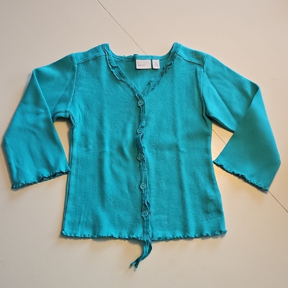 Mexx Blue Button Down Shirt with 3/4 Sleeves